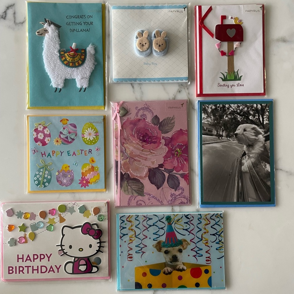 PAPYRUS Greeting Cards, Lot of 8